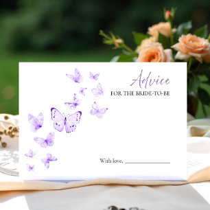 Butterfly Bridal Shower Advice for the Bride Card