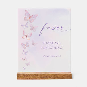 Butterfly Bridal Shower Favor Acrylic Sign