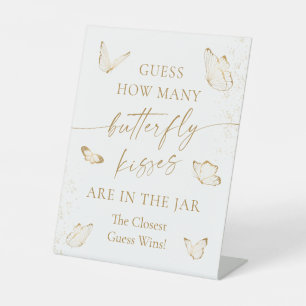 Butterfly Bridal Shower Guess How Many Butterflies Pedestal Sign