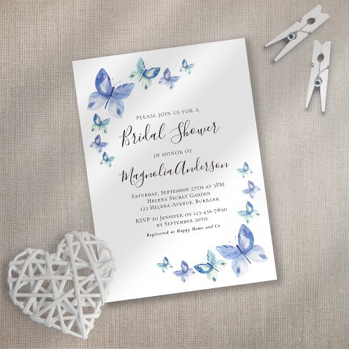 Butterfly Bridal Shower Invitation