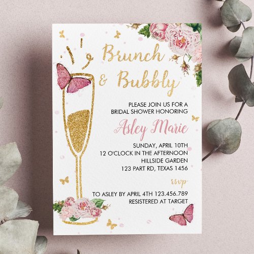 Butterfly Bridal Shower Invitation Garden Party