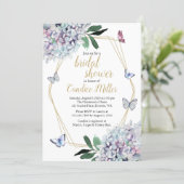 butterfly bridal shower invites blue purple pink (Standing Front)