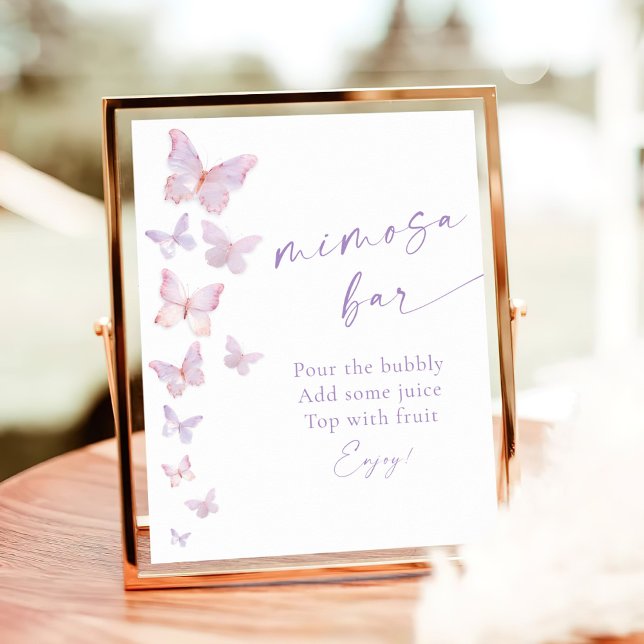 Butterfly Bridal Shower Mimosa Bar Poster (Creator Uploaded)