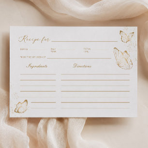 Butterfly Bridal Shower Recipe Card