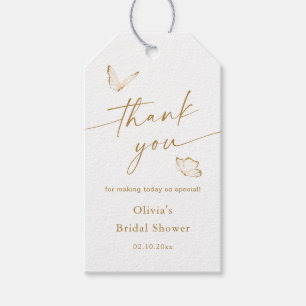 Butterfly Bridal Shower Thank You Favor Gift Tags