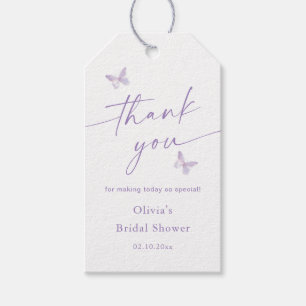 Butterfly Bridal Shower Thank You Favor Gift Tags