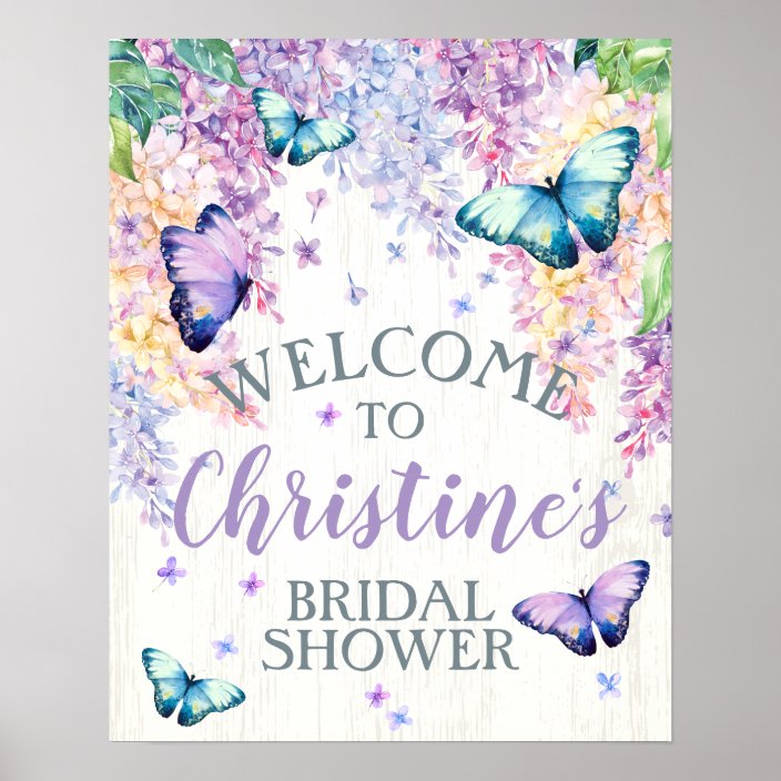 Butterfly Bridal Shower Sign