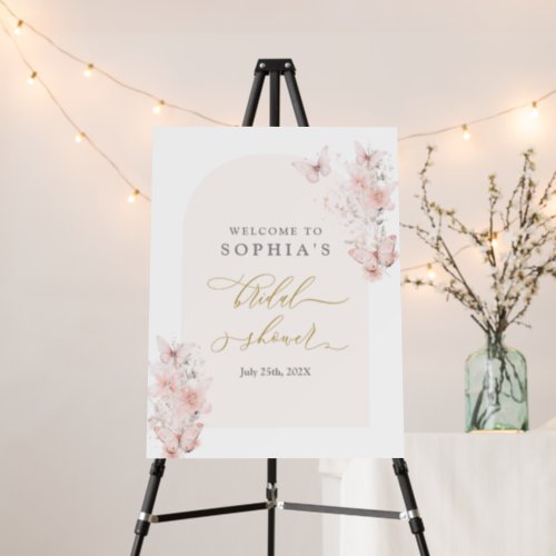 Butterfly Bridal Shower Welcome sign