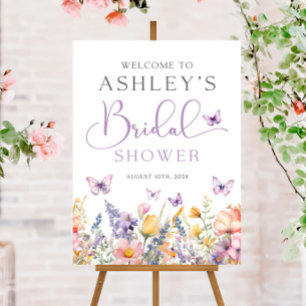 Butterfly Bridal Shower Welcome Sign, Lifetime of Foam Board