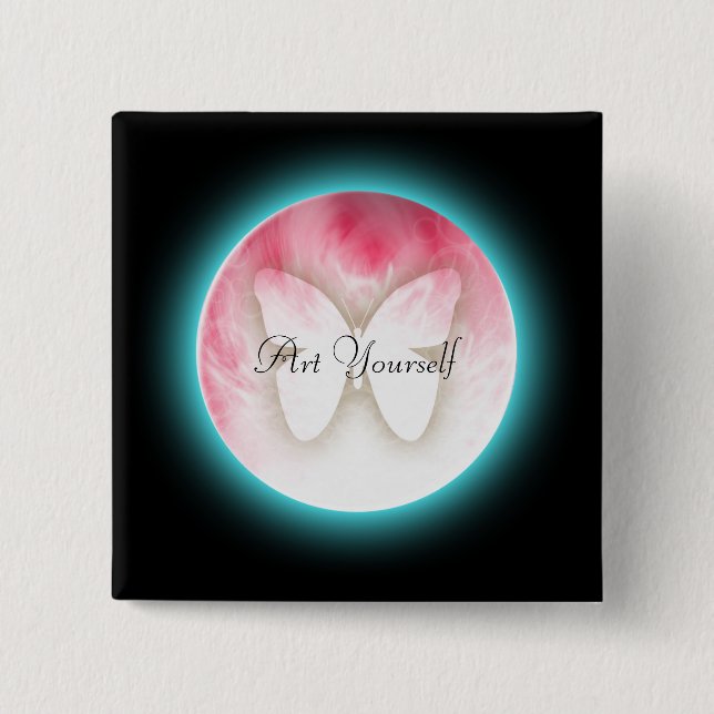 Butterfly Bubbles Button (Front)