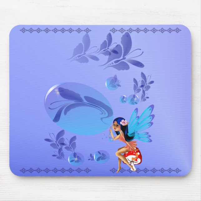 Butterfly Bubbles Mousepad (Front)
