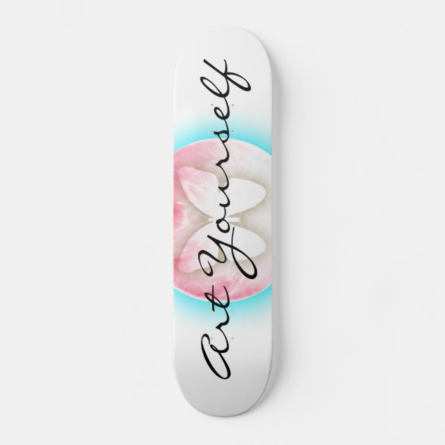 Butterfly Bubbles Skateboard Deck (Front)
