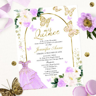 Butterfly Budget Spanish Quinceanera Invitations
