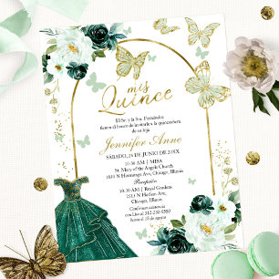 Butterfly Budget Spanish Quinceanera Invitations