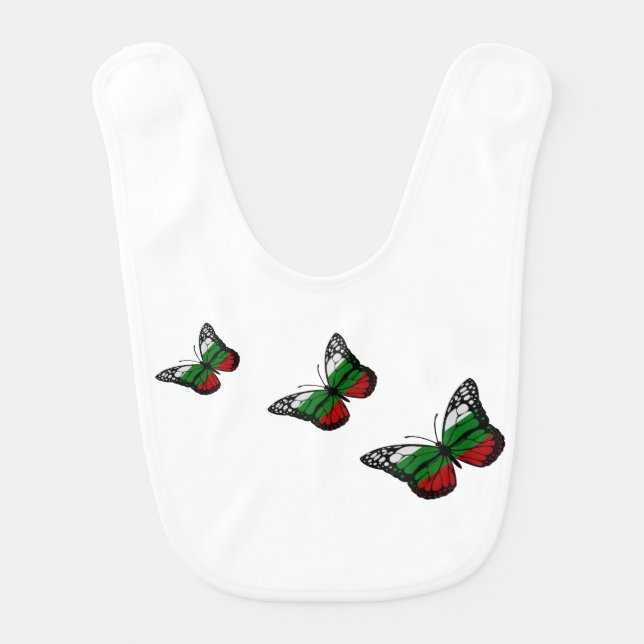 Butterfly Bulgarian Flag Bib (Front)