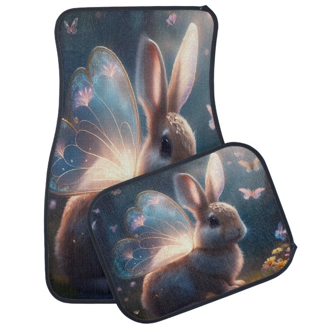 Butterfly Bunny Car Floor Mat (Set)
