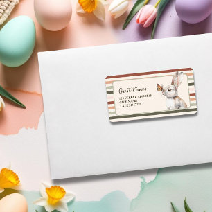 Butterfly Bunny Pastel Minimalist Easter Label