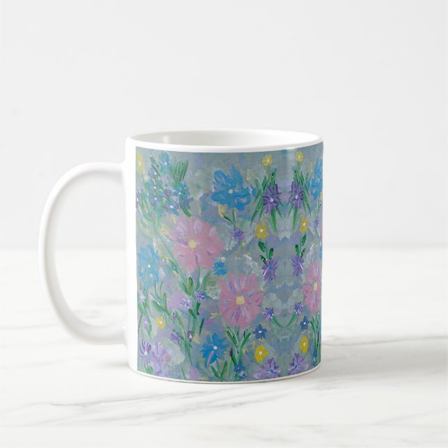 Butterfly Bush Floral Coffee Mug (Left)