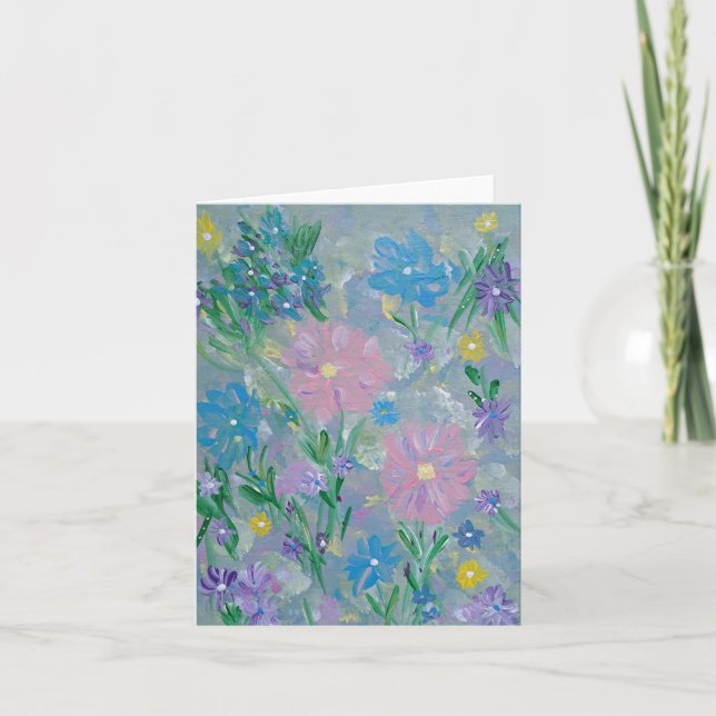 Butterfly Bush Floral Note Card (Front)