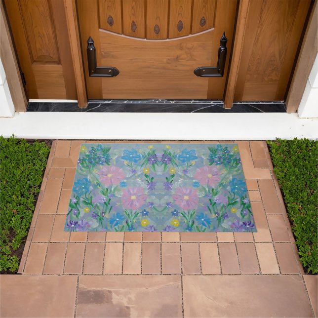 Butterfly Bush Floral Outdoor Mat (Outdoor)