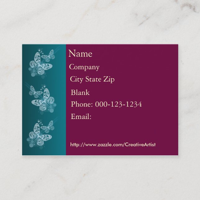 Butterfly Business Card (Front)