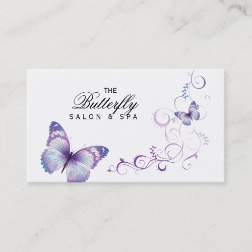 Butterfly Business Card Cute Salon Spa