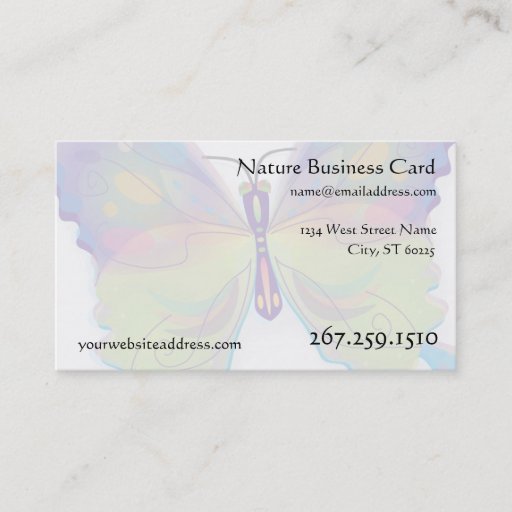 Customizable Butterfly Business Card - Interactive Template