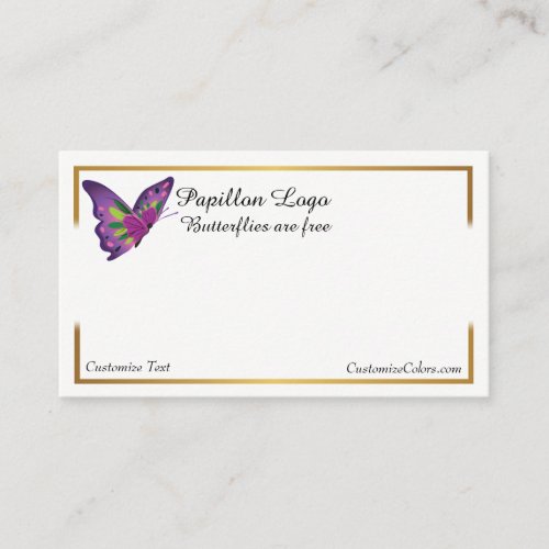 Butterfly Business Card Logo
