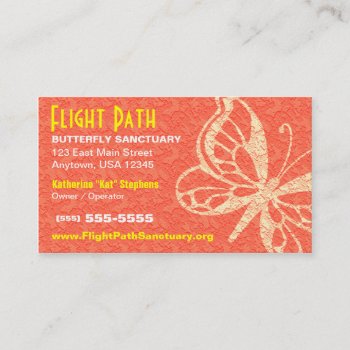 Butterfly Business Card - Orange by coolcards_biz at Zazzle