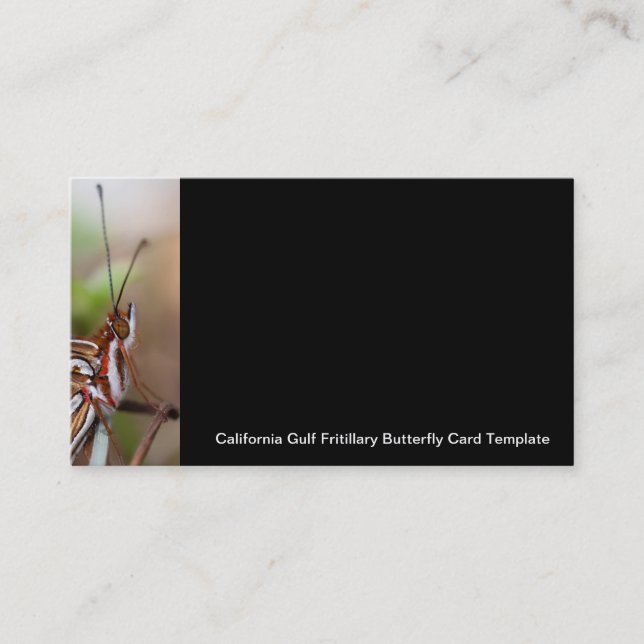 Butterfly Business Card Template Face Photography (Front)