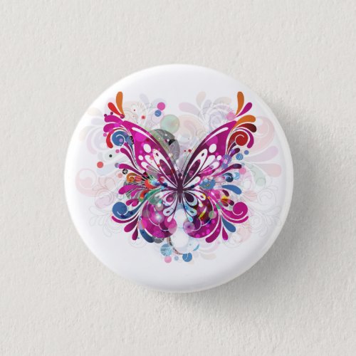 Butterfly Butterflies Beautiful Color Button