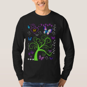 Butterfly  Butterflies Circle The Trees Fun Three T-Shirt
