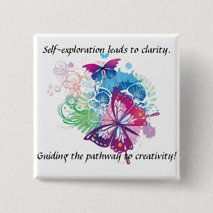 Butterfly Button. Inspiration be with you. Pinback Button