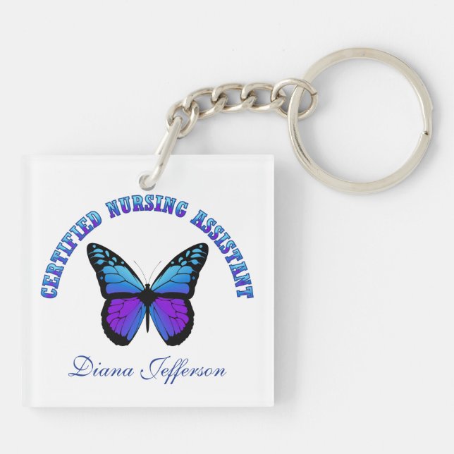 Butterfly C.N.A Keychain (Back)