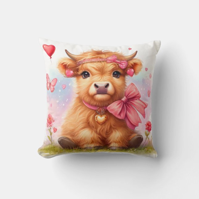 Butterfly Calf – Cute Romantic Pillow (Front)