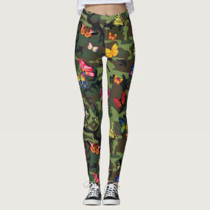 butterfly camouflage leggings