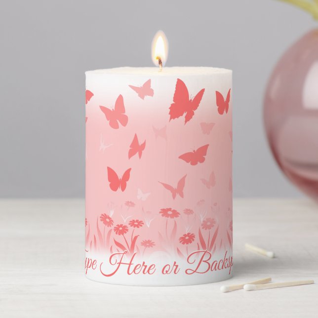 Butterfly Candle Personalized Butterfly Art Candle (In Situ)