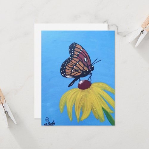 Butterfly card Painting by Rhonda Patton