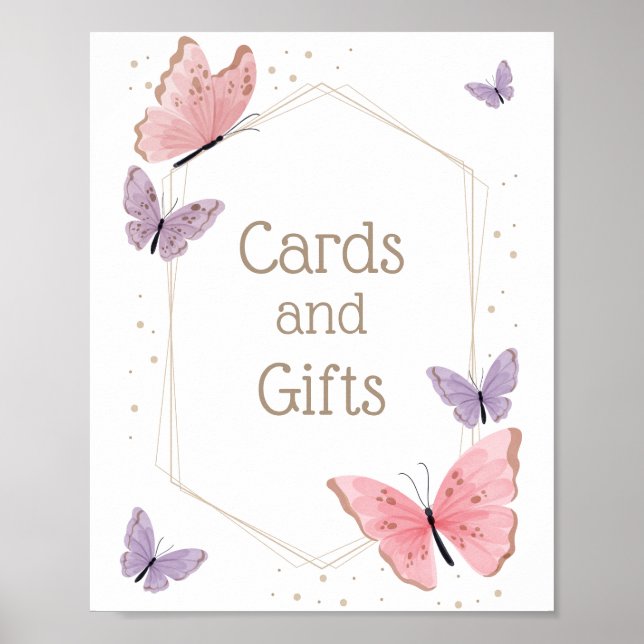Butterfly Cards and Gifts Sign (Front)