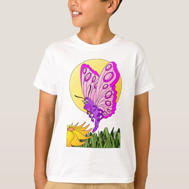 Butterfly Cartoon T-Shirt (Front)