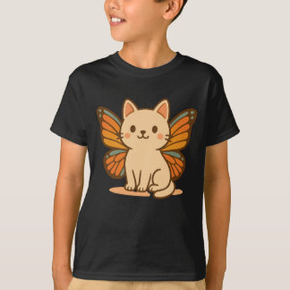 Butterfly Cat – Cute Pastel Kawaii Animal T-Shirt