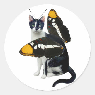 Butterfly Cat Stickers