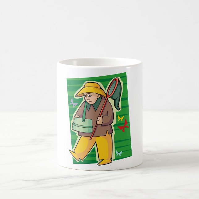 Butterfly Catcher Retro Nature Explorer Coffee Mug (Creator Uploaded)
