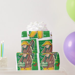 Butterfly Catcher Retro Nature Explorer Wrapping Paper