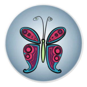 Butterfly ceramic knob