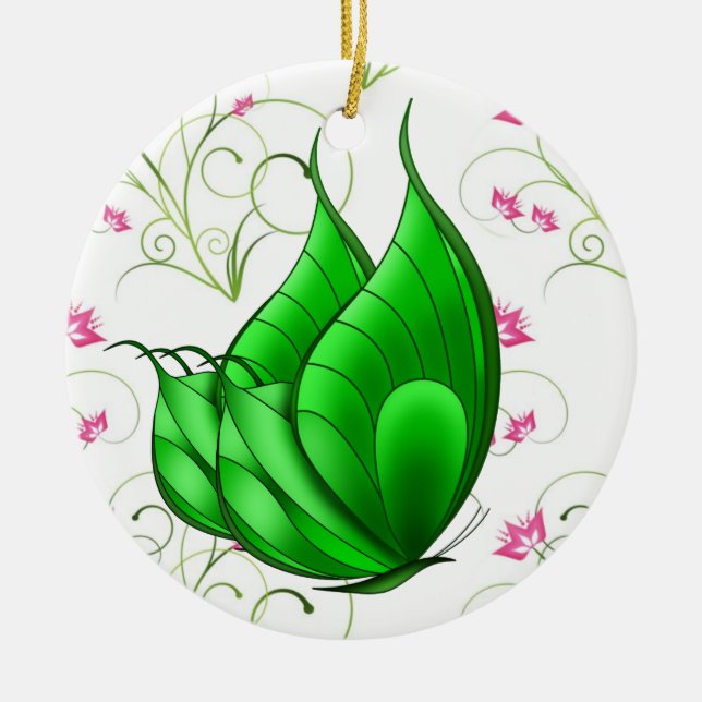 Butterfly Ceramic Ornament (Front)