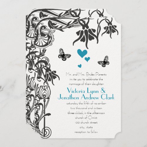 Butterfly Christian Fairy Tale Wedding Invitation