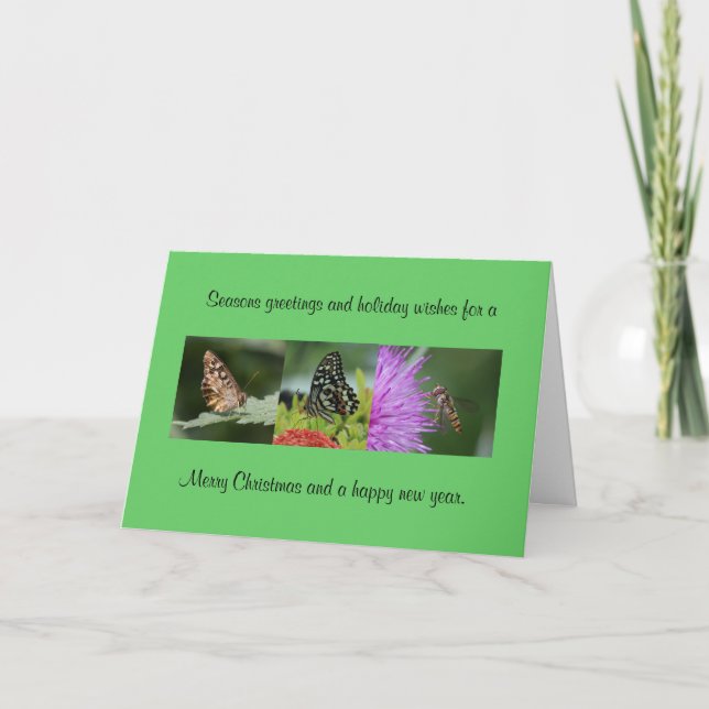 Butterfly Christmas Card (Front)