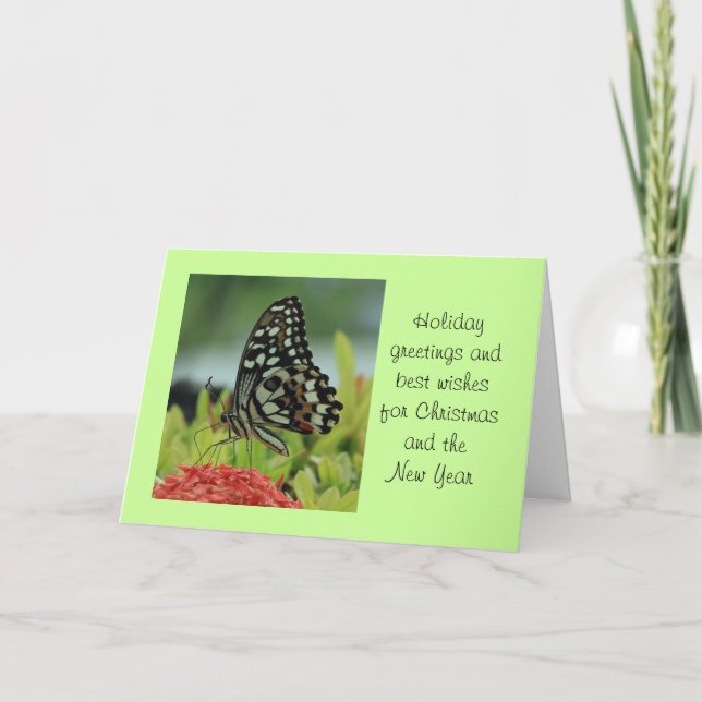 Butterfly Christmas Card (Front)