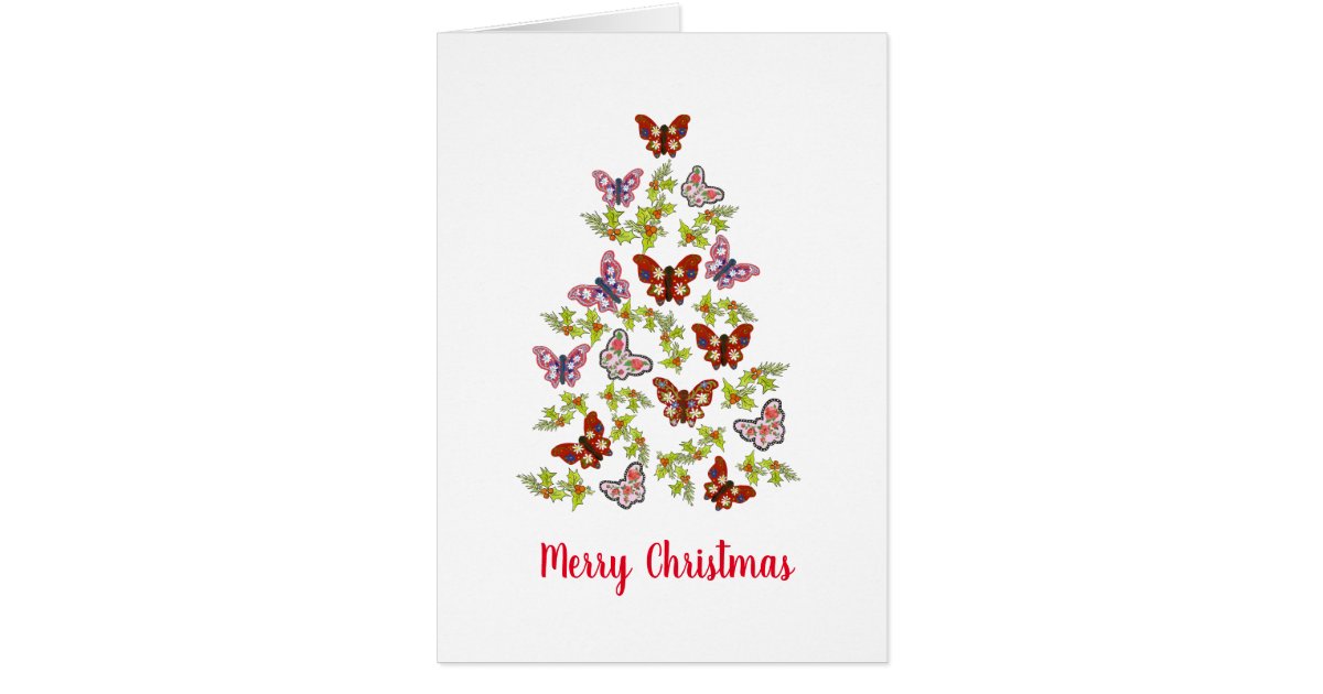 Butterfly Christmas Tree  Colorful christmas tree, Christmas tree